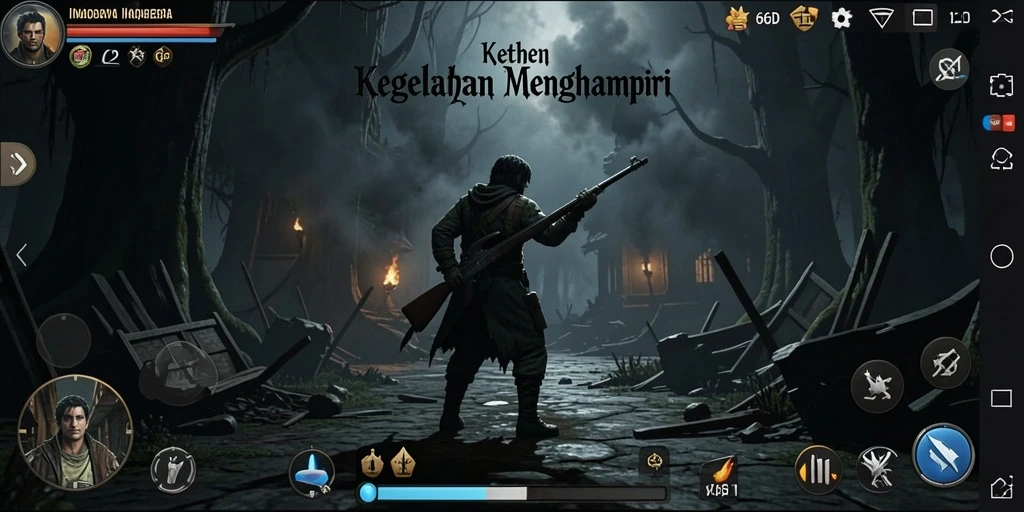 Gameplay seram di dunia kegelapan 66D.