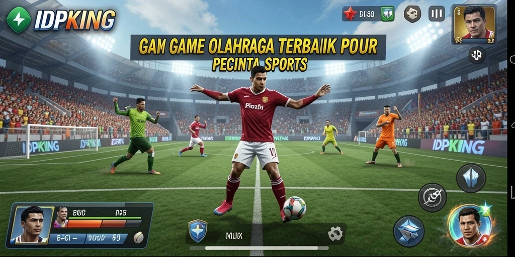 Tampilan gameplay menarik dari IDPKING dalam suasana olahraga yang kompetitif.
