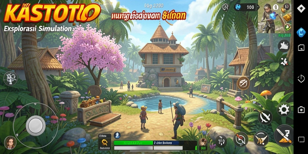 Tampilan gameplay KASTOTO yang memukau dalam dunia simulasi.