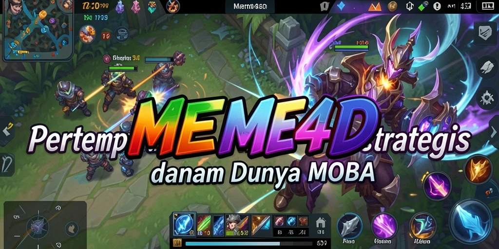 Tampilan menarik dari gameplay MOBA di MEME4D