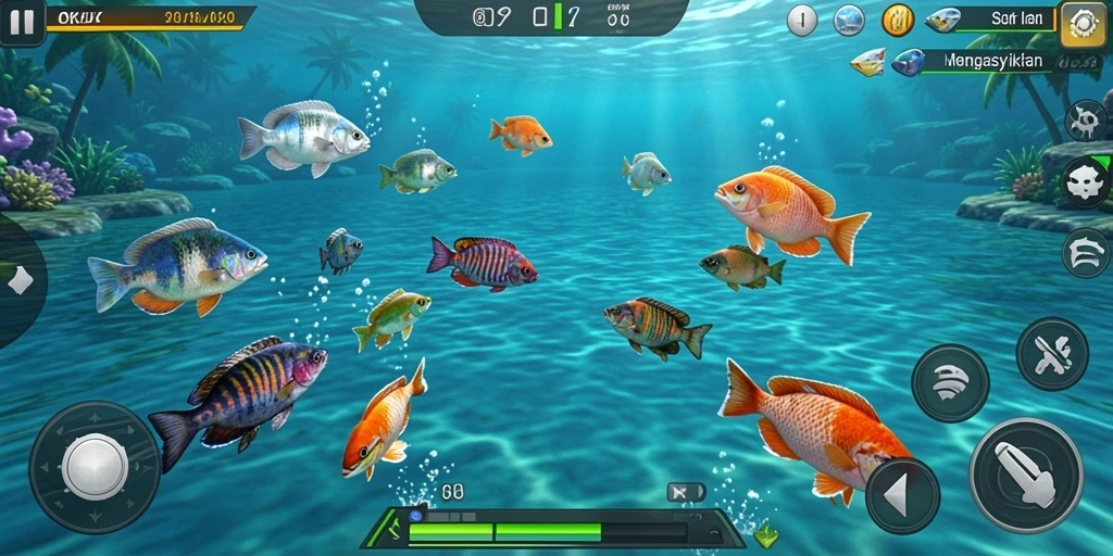 Tampilan gameplay Tembak Ikan yang menarik di OKJK.