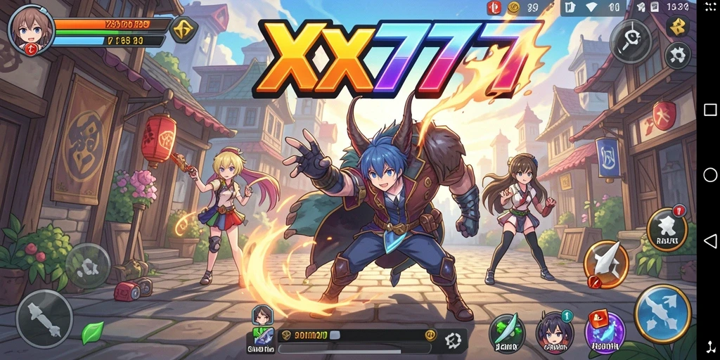 Screenshot menunjukkan aksi seru pertarungan karakter Anime.